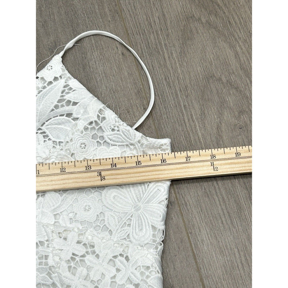 Generation Love Womens Rosie Dress Floral Lace Overlay V-Neck White Size M? NWOT - Picture 11 of 12
